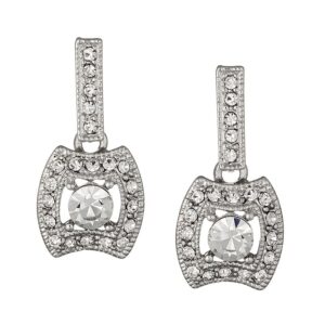 Huggie Hoops For Jewelry Making Beebeecraft 12Pcs 3 Style Platinum Plated Cubic Zirconia Hoop Earrings French Hoop Huggie Stud Earrings Components Findings For Dangling Charms Triple Earrings For Three Holes