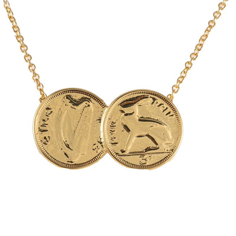Coin Necklace Pendant Double Strand Love Chain– Genuine Mercury Dime  Gold-Layered Coin | Goldtone Saturn Style Chain and Lobster Claw Clasp |  Certificate of Authenticity - American Coin Treasures - Walmart.com
