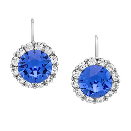 Elegant Lady Kate Earrings with Swarovski crystals, matching necklace, bracelet, and ring presented in a Frost Couture gift box and bag