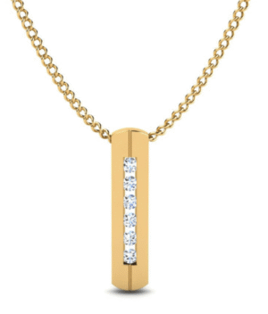 Pillar bar necklace with clear Swarovski crystals on a 1 inch chain, luxury Irish designer jewellery - Frost Couture