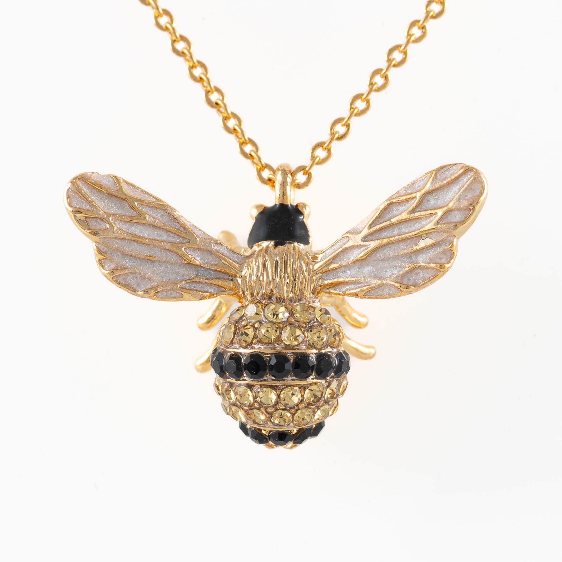 Large Brass Honey Bee Necklace | Bumble Bee Pendant | Cute Insect Jewe –  Enchanted Leaves