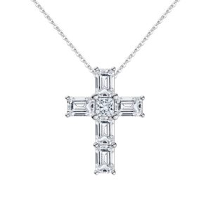 CZ Chunky Cross Necklace
