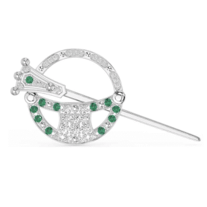 Celtic Ardagh Brooch encrusted with Swarovski Crystals