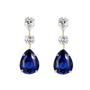 Cubic Zirconia Pear Drop Earrings