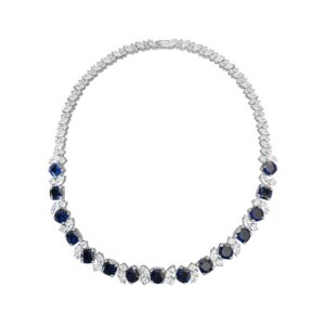 Statement Necklace Encrusted With CZ Crystals