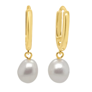 Pearl Huggie Earrings
