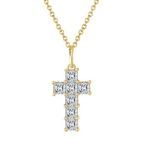 CZ Dainty Cross Necklace