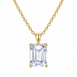 Cubic Zirconia Rectangle Cut Necklace